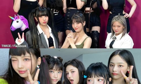 TWICE（上段）、NewJeans（下段）