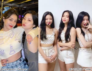 TWICE ジヒョ・ダヒョン、ITZY リア・リュジン・チェリョン（右）
