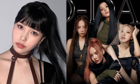 TWICE ミナ（左）、BLACKPINK（右）