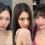 （左から）TWICE ミナ、サナ、モモ