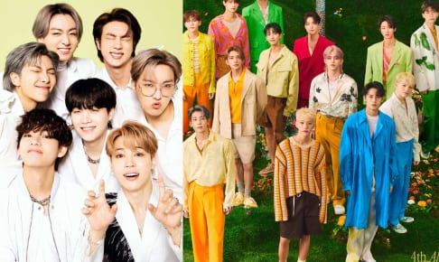（左）BTS（右）SEVENTEEN