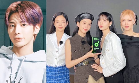 TXT テヒョン、BLACKPINK（右）
