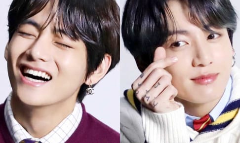 BTS（左）V（右）ジョングク