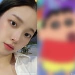 aespa カリナ（左）、カリナが溺愛する日本アニメキャラ（右）