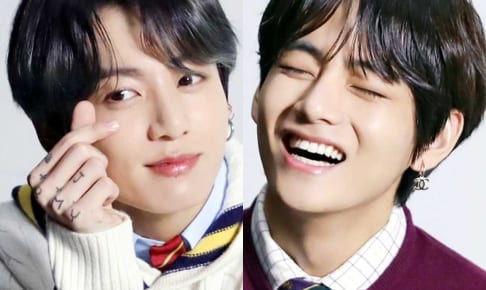 BTS（左）ジョングク（右）V