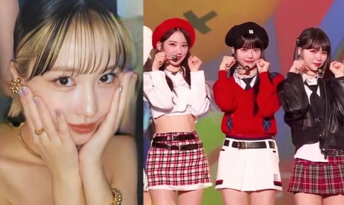 TWICE モモ、LE SSERAFIM 宮脇咲良、ホン・ウンチェ、キム・チェウォン（右）