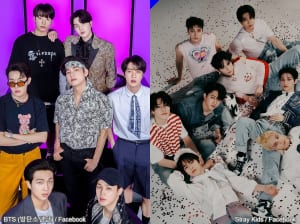 BTS(防弾少年団)(左)、Stray Kids(右)