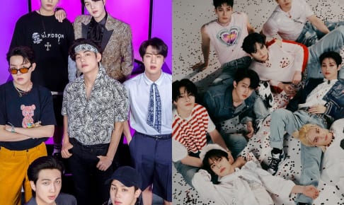 BTS（防弾少年団）（左）、Stray Kids（右）