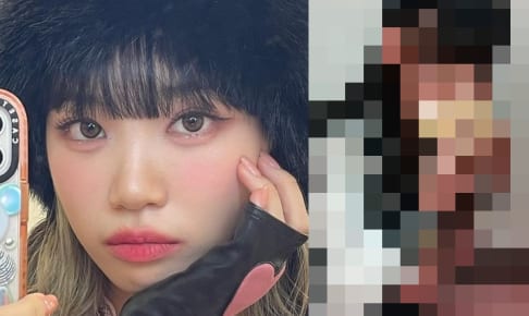 LE SSERAFIM キム・チェウォン（左）、宮脇咲良の「伝説の写真」（右）