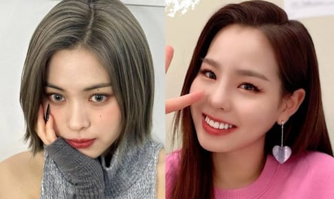 ITZY リュジン（左）、NiziU マコ（右）