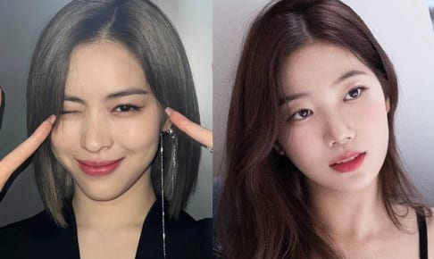 ITZY リュジン（左）、LE SSERAFIM カズハ（右）