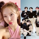 TWICE モモ＆ナヨン（左）、Stray Kids（右）