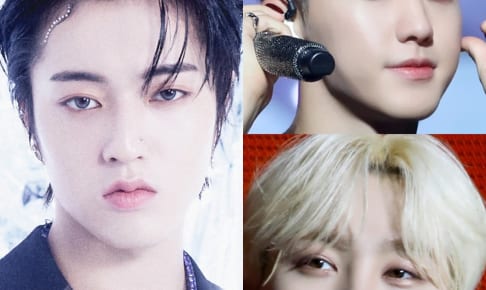 TREASURE ハルト（左）、SEVENTEEN ホシ（上）、スングァン