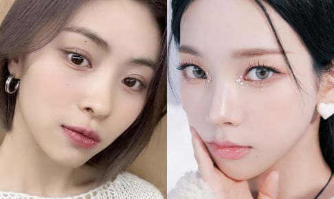 ITZY リュジン（左）、aespa カリナ