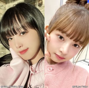 チェ・イェナ(左)、IVE レイ