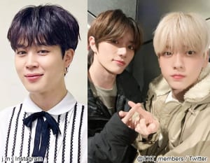 BTS ジミン、TXT ボムギュ&スビン(右)