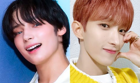 （左）TXT ヒュニンカイ（右） SEVENTEEN ドギョム