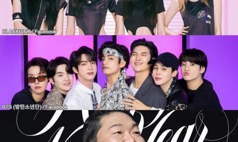 BLACKPINK、BTS（防弾少年団）、PSY