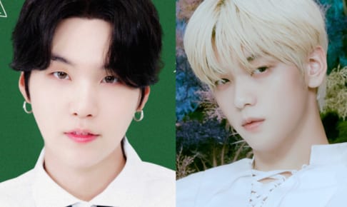 （左）BTS シュガ（右）TXT スビン