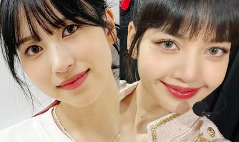 TWICE ミナ（左）、BLACKPINK リサ