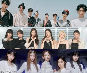 (上段から順に)Stray Kids、IVE、LE SSERAFIM