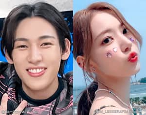 (左)GOT7 ベンベン(右)LE SSERAFIM 宮脇咲良