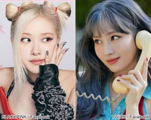 BLACKPINK ロゼ、TWICE モモ(右)