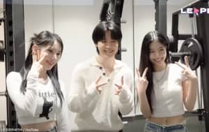 (左)LE SSERAFIM 宮脇咲良(中央)BTS ジミン(右)カズハ