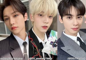 Stray Kids フィリックス、TOMORROW X TOGETHER スビン、ASTRO チャ・ウヌ(右)