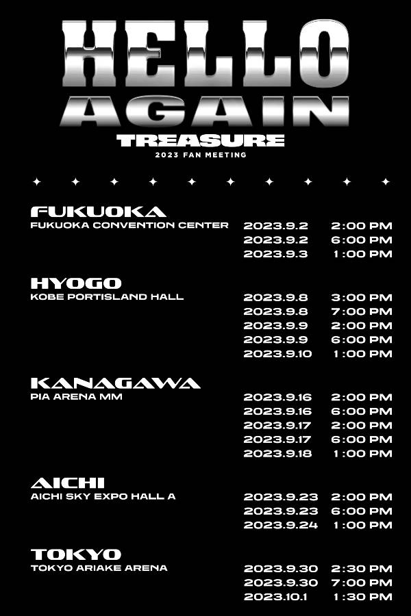 『2023 TREASURE FAN MEETING~HELLO AGAIN~』