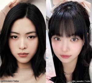 (左)ITZY リュジン(右)LE SSERAFIM ウンチェ