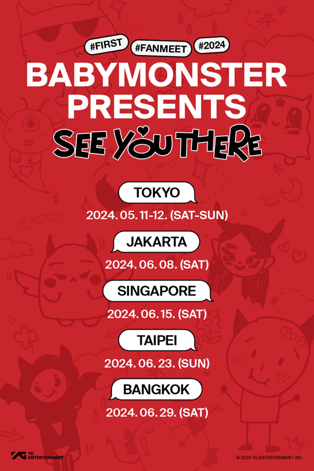 「BABYMONSTER PRESENTS : SEE YOU THERE SCHEDULE」