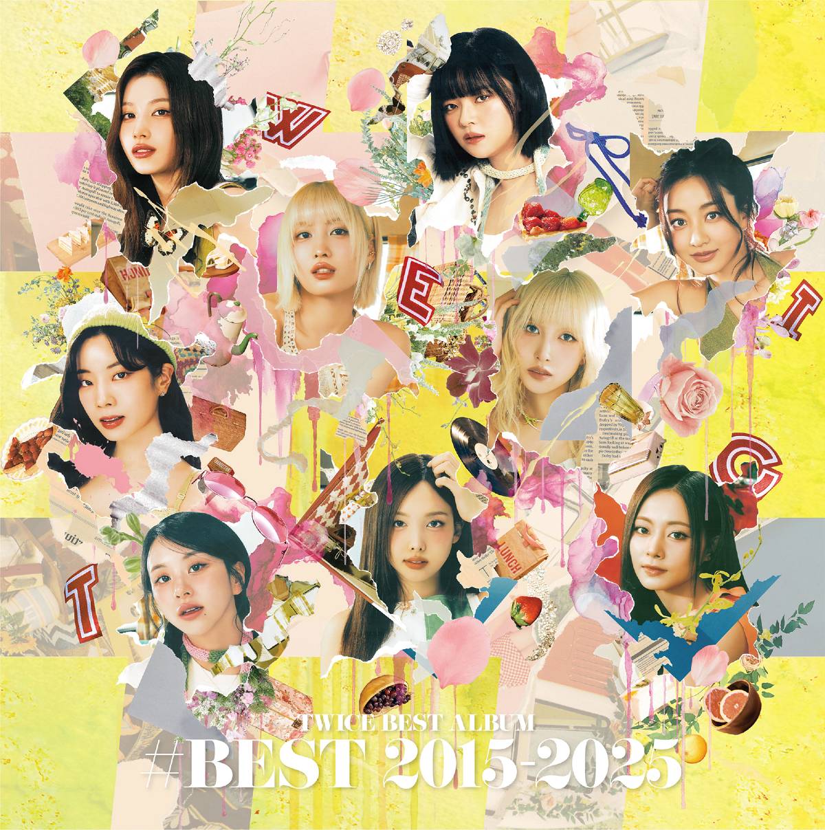 『TWICE BEST ALBUM「#BEST 2015-2025」』初回限定盤ジャケット
